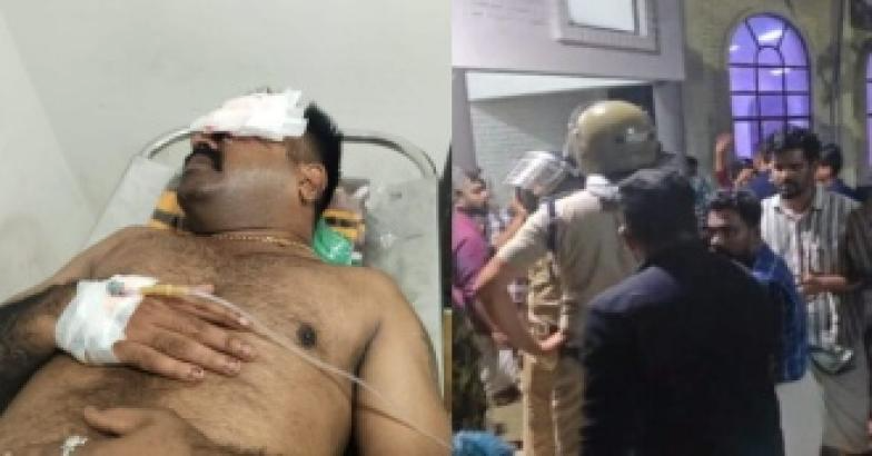 കാലിക്കറ്റ് യൂണിവേഴ്സിറ്റിയിലെ എംഎസ്എഫ് ആക്രമണം; കല്ലേറിൽ പൊലീസ് ഉദ്യോഗസ്ഥന്‍റെ കണ്ണിന് ഗുരുതര പരുക്ക്