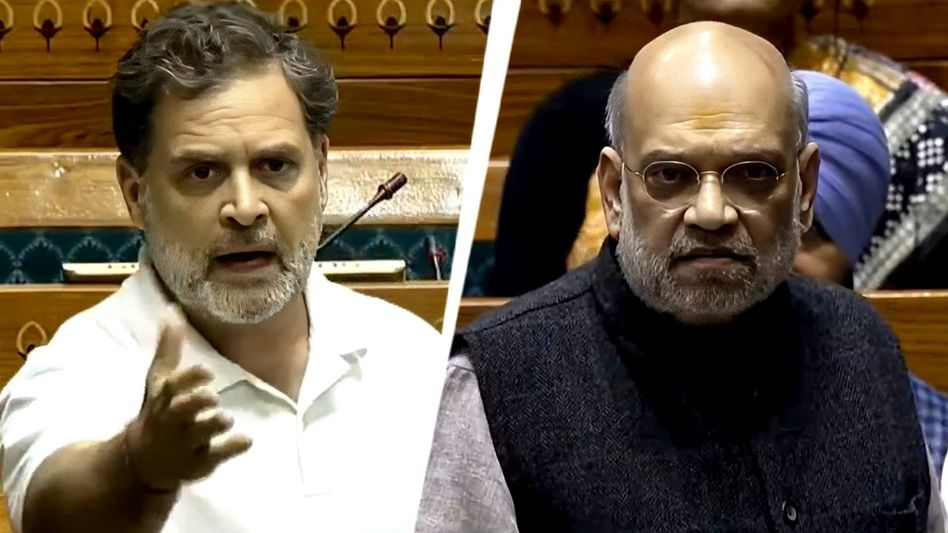  ലോക്‌സഭയിൽ ഏറ്റുമുട്ടി അമിത് ഷായും രാഹുൽ ഗാന്ധി