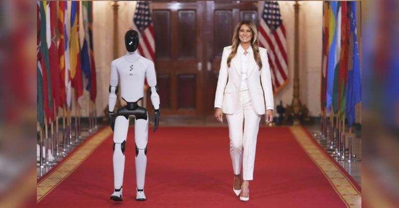 വൈറ്റ് ഹൗസിലേക്ക് ഹ്യൂമനോയിഡ് റോബോട്ടുമായി മെലാനിയ ട്രംപ്; സോഷ്യൽ മീഡിയയിൽ ട്രോളുകളും ചർച്ചകളും നിറയുന്നു